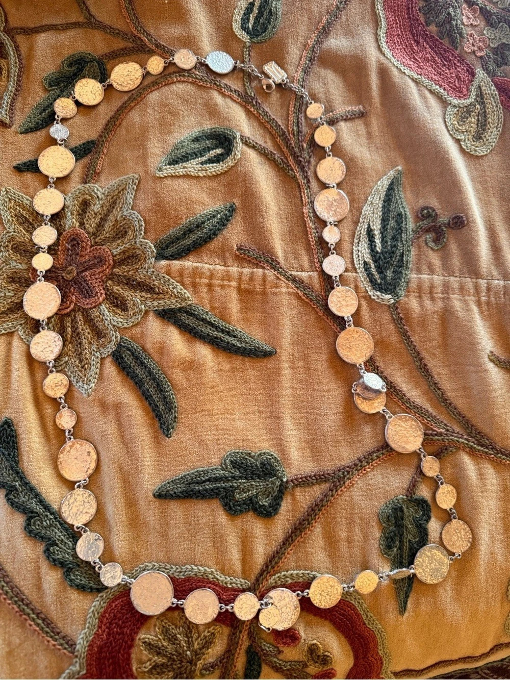KS Paris Floral Layered Necklace in Gold & Brown